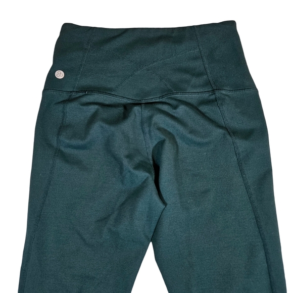 Zella High Waisted Hidden Pocket Full Length Yoga Pants,  Dark Green, XS - Picture 4 of 12